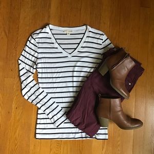 Black & White Striped Long Sleeve